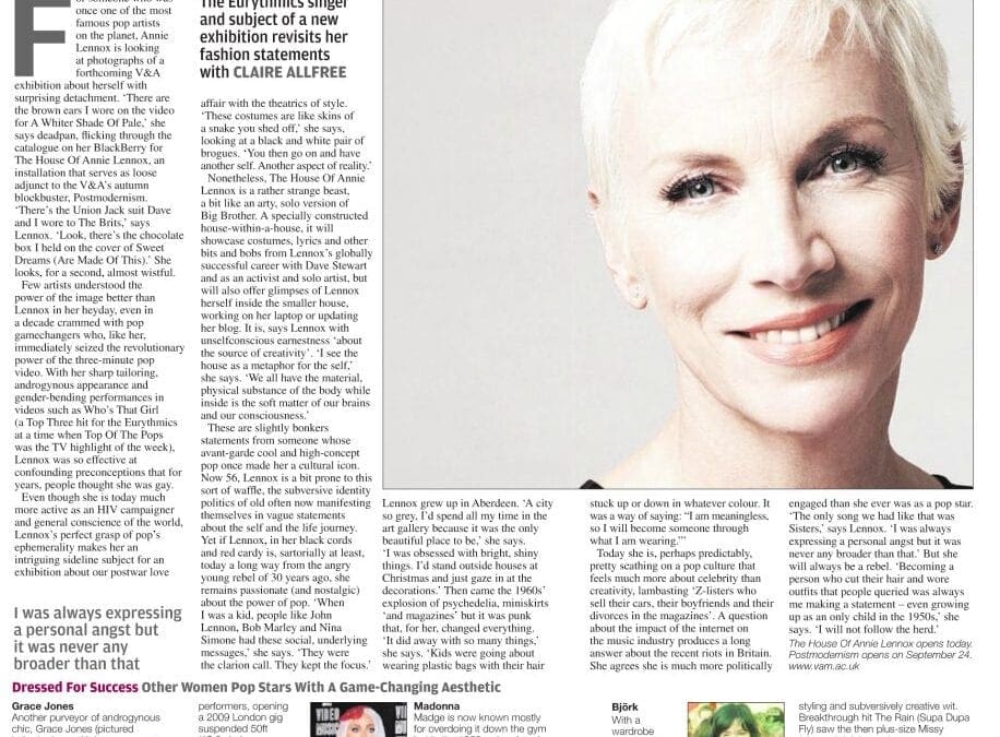 2011 09 15 Metro Annie Lennox Interview