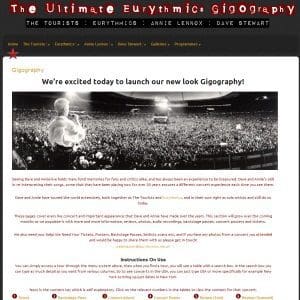 Ultimate Eurythmics Gigography