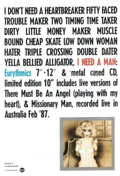 Eurythmics Adverts Savage25 I Need A Man 02