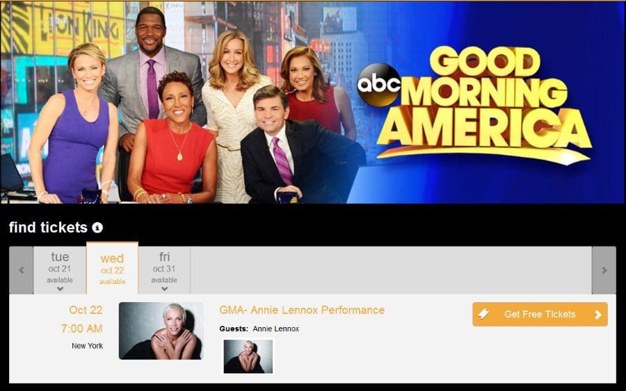 Annie Lennox Good Morning America