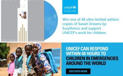 Your chance to win a highly limited edition blue vinyl edition of Eurythmics Sweet Dreams album in aid of UNICEF (UK Entrants only)