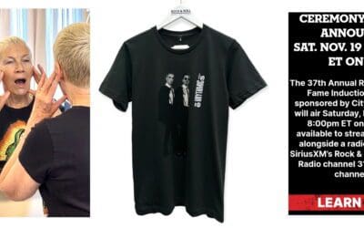 Eurythmics Rock & Roll Hall Of Fame news updates! With just over 2 weeks to go Annie is training her voice, a new Eurythmics T-Shirt is for sale and we have confirmation of the TV Broadcast date with a trailer!